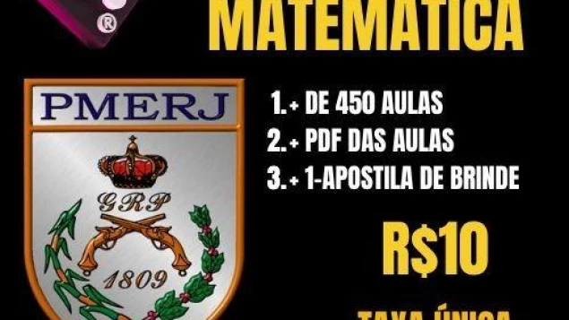 Imagem MATEMÁTICA BÁSICA + MAT 1| PARA O CONCURSO DA PMERJ Imagem MATEMÁTICA BÁSICA + MAT 1| PARA O CONCURSO DA PMERJ