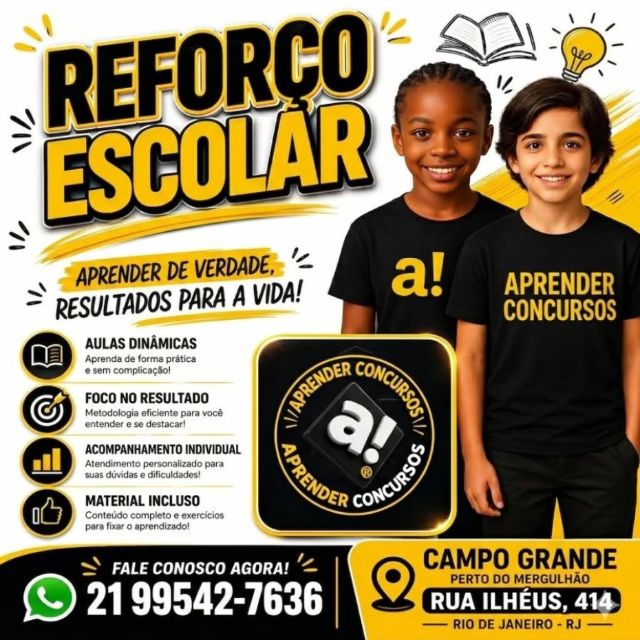 Foto 2:  — Aprender Concursos  -   Reforço Escolar 
