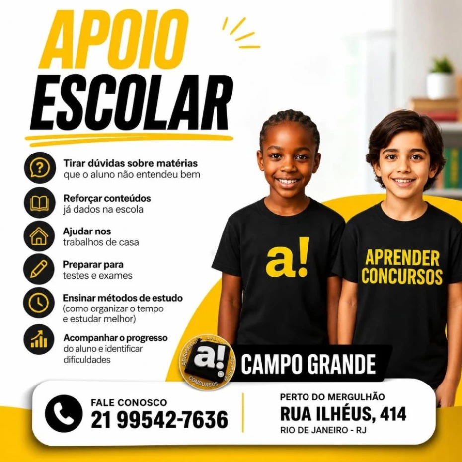 Foto 7:  — Aprender Concursos  -   Reforço Escolar 