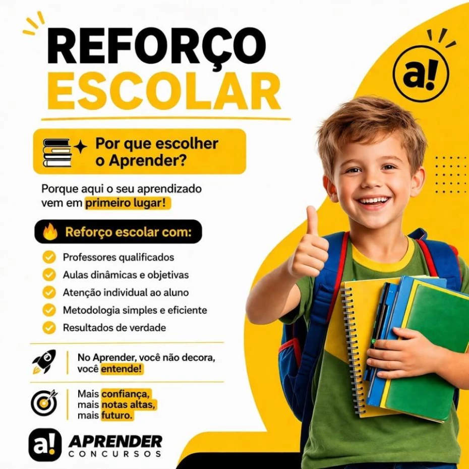 Foto 5:  — Aprender Concursos  -   Reforço Escolar 